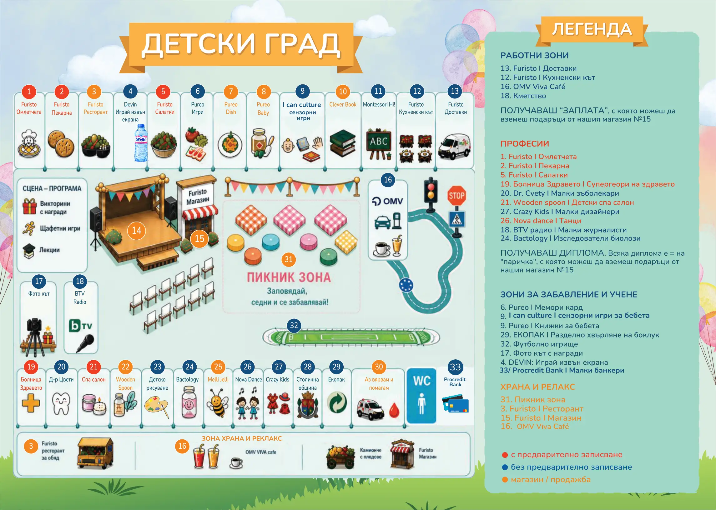 Карта на Детски Град — Готви и Играй 2026